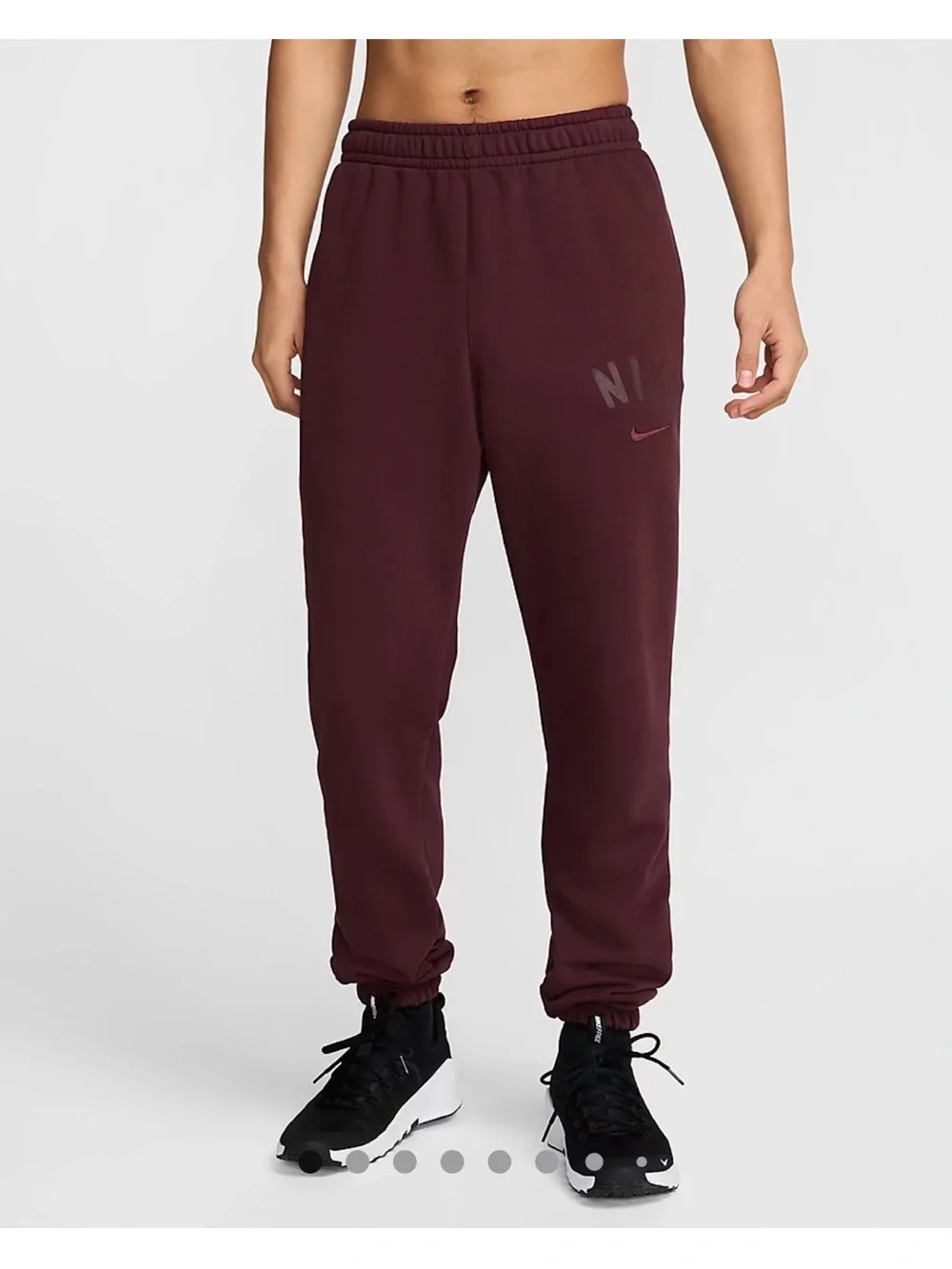 Nike Men's Maroon Joggers with Subtle Nike Logo